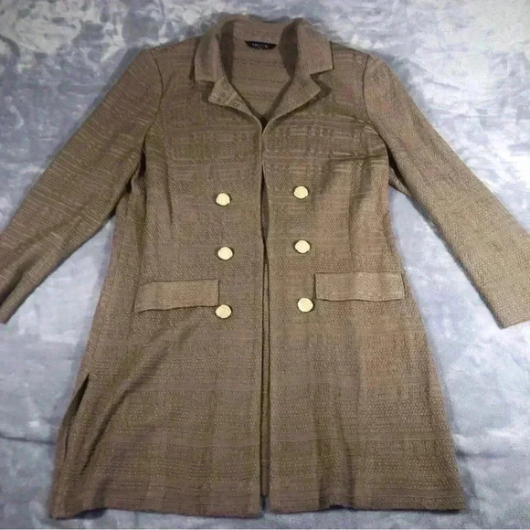 Misook Plus Size medium Knit Jacket Blazer In Taupe - Picture 1 of 6